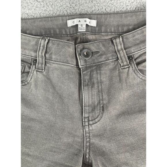 Cabi Jeans Womens 6 Gray Skinny Denim High Rise Stretch Ankle Style Pockets - Picture 4 of 11